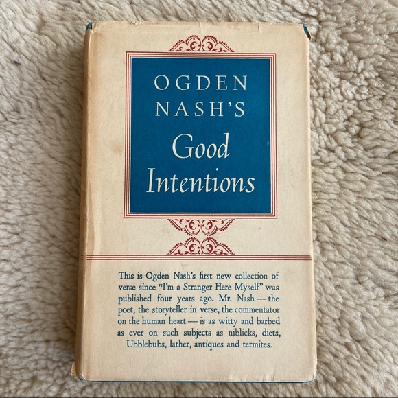 Vintage Other - Ogden Nash’s Goos Intentions • Poetry Book